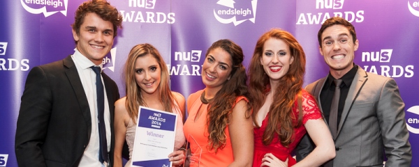 Nottingham Trent Students' Union's executive team pick up their Officer Team of the Year Award